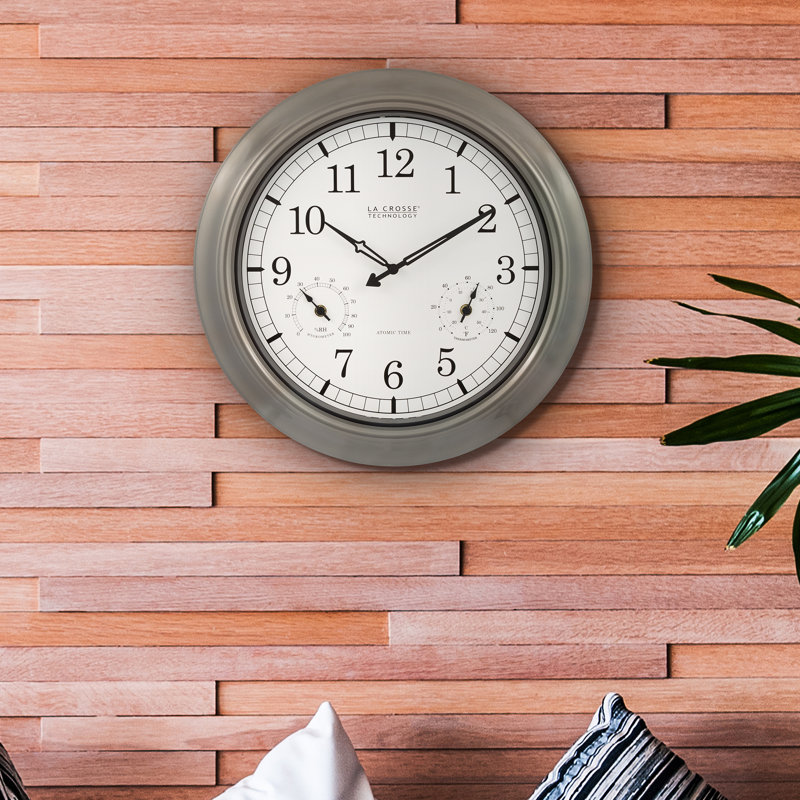 La Crosse Technology Indoor/Outdoor Classic Atomic Plastic Analog 18